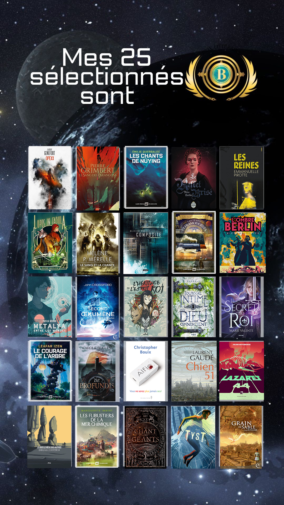 25 sélectionnées 2023